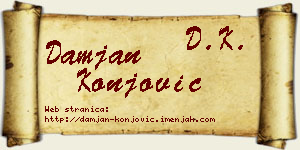 Damjan Konjović vizit kartica